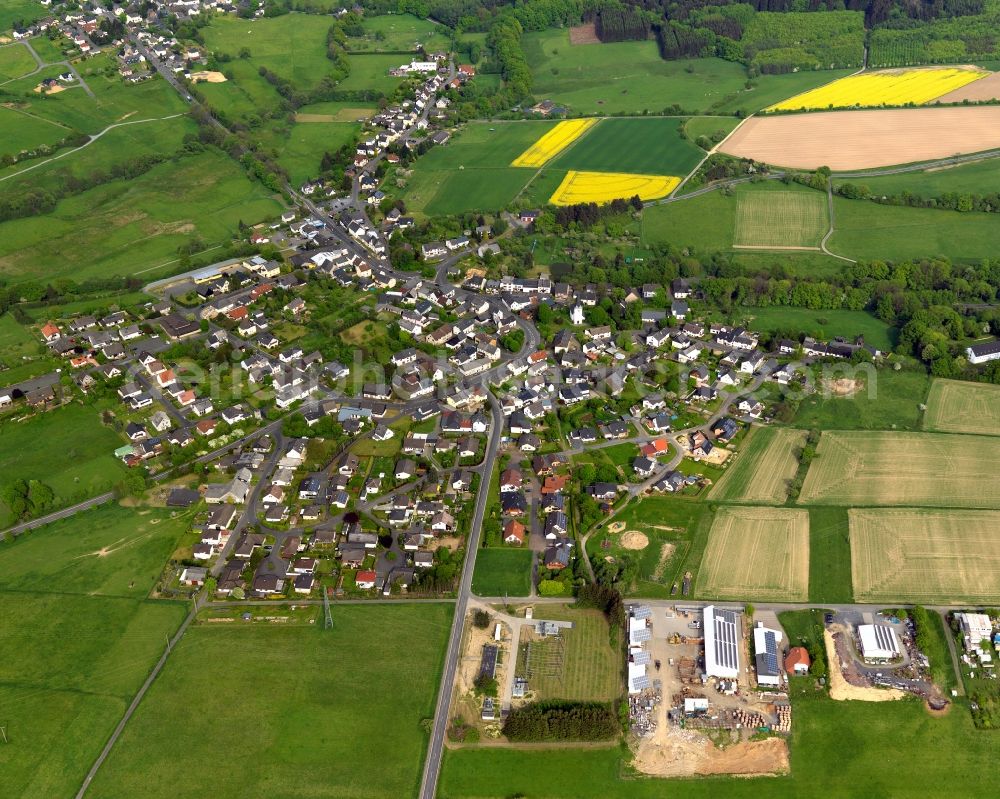 Aerial image Höchstenbach - City view from Hoechstenbach in the state Rhineland-Palatinate