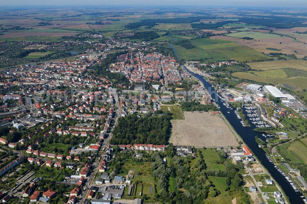 Aerial photograph Greifswald - City view of the historic city center of the Hanseatic city of Greifswald in Mecklenburg-Western Pomerania