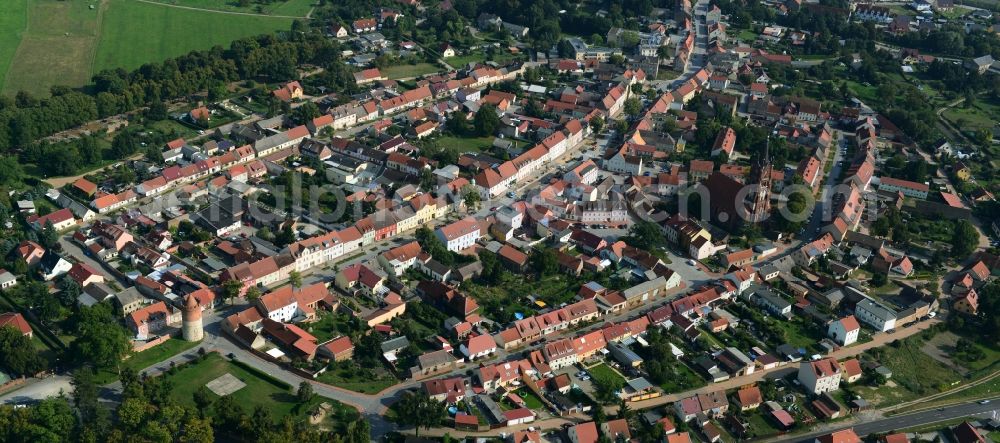 Aerial image Mittenwalde - Cityscape from the historic city center Mittenwalde in Brandenburg