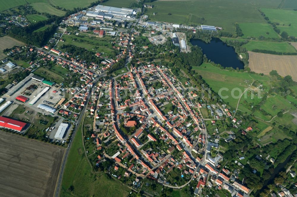 Mittenwalde from the bird's eye view: Cityscape from the historic city center Mittenwalde in Brandenburg