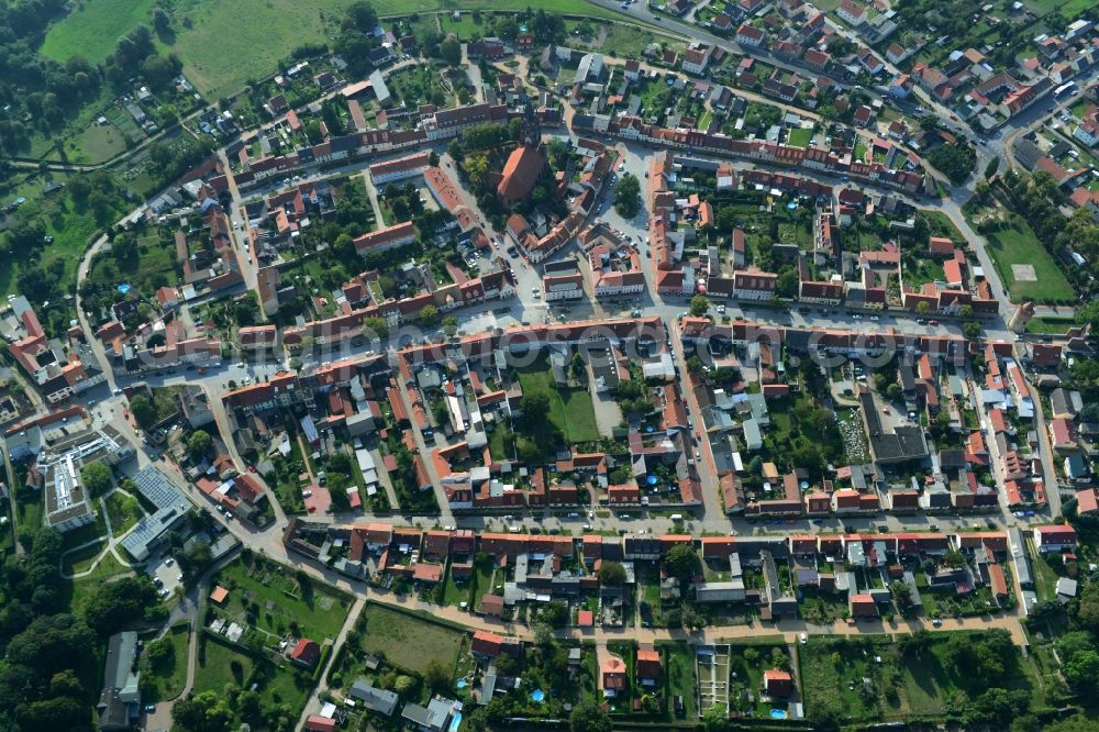 Mittenwalde from above - Cityscape from the historic city center Mittenwalde in Brandenburg