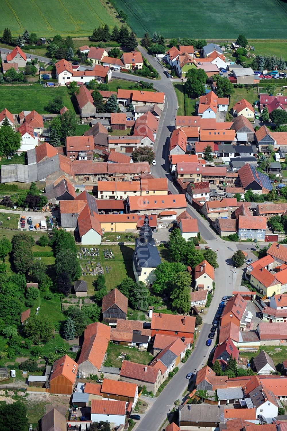 Hohenfelden from the bird's eye view: Town view of Hohenfelden in the state of Thuringia