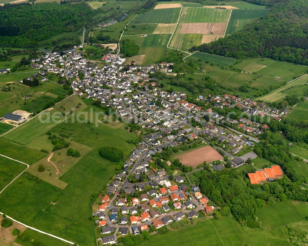 Aerial photograph Holler - City view from Holler in the state Rhineland-Palatinate