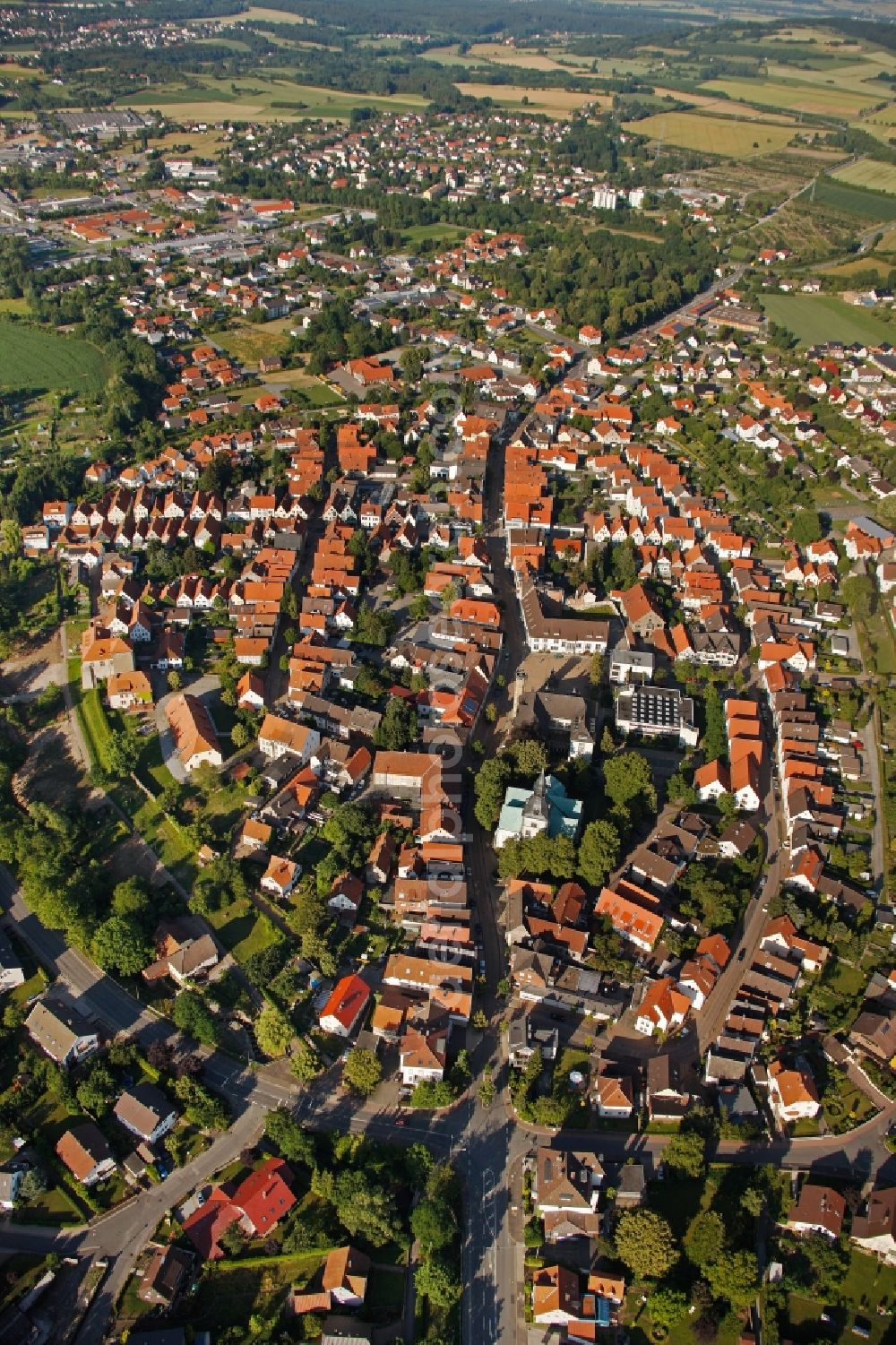 Aerial image Horn-Bad Meinberg - City view of Horn-Bad Meinberg in the state of North Rhine-Westphalia