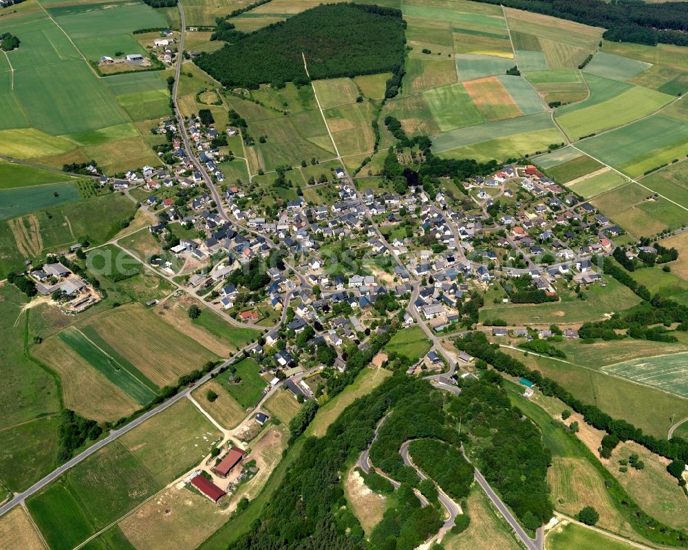 Hottenbach from the bird's eye view: City view from Hottenbach in the state Rhineland-Palatinate