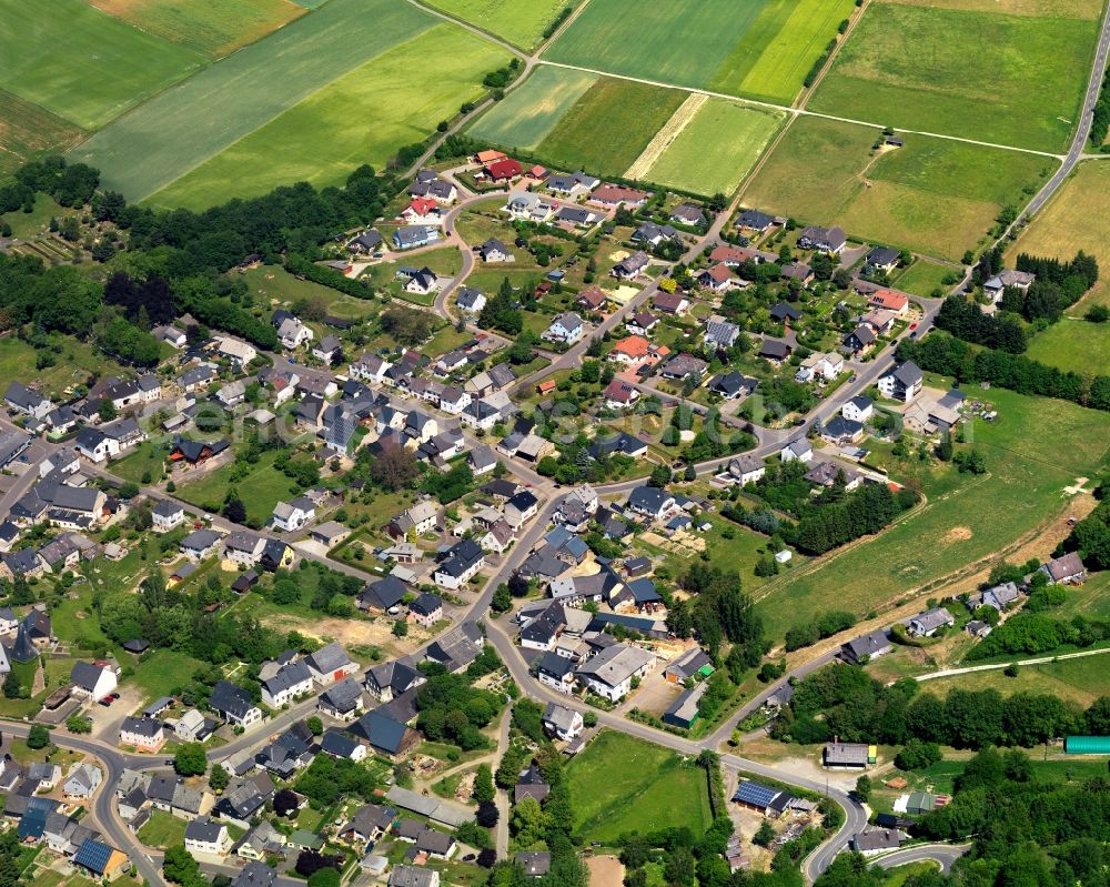 Aerial image Hottenbach - City view from Hottenbach in the state Rhineland-Palatinate