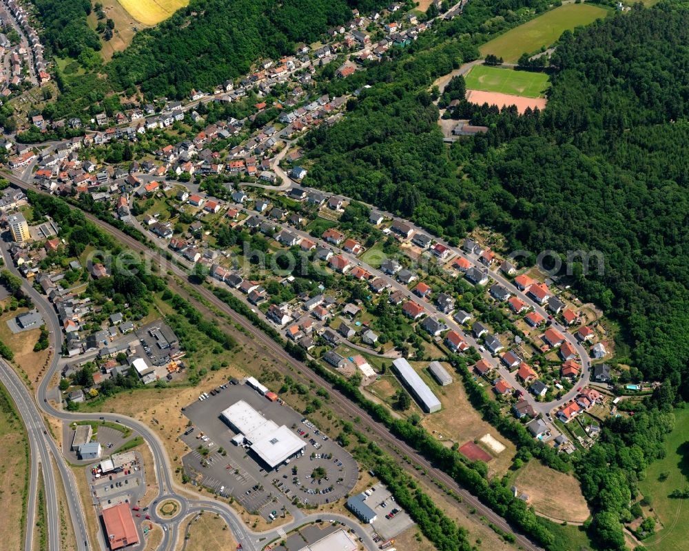 Aerial image Idar-Oberstein OT Nahbollenbach - City view of Idar-Oberstein OT Nahbollenbach in Rhineland-Palatinate