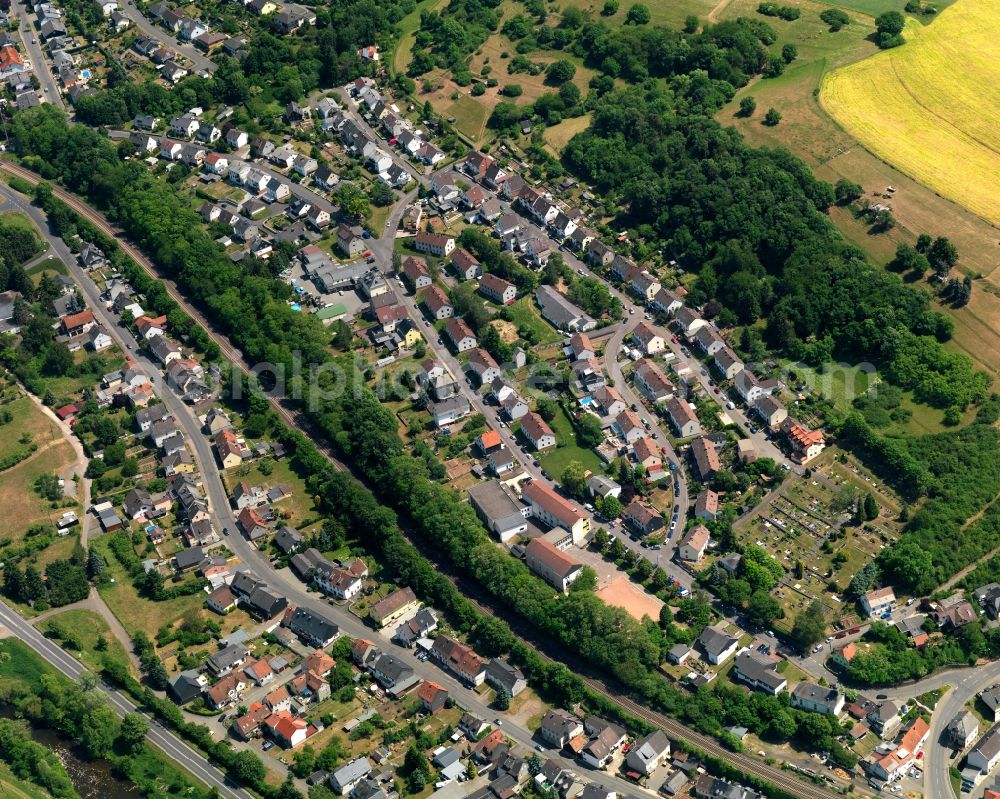 Idar-Oberstein OT Nahbollenbach from the bird's eye view: City view of Idar-Oberstein OT Nahbollenbach in Rhineland-Palatinate