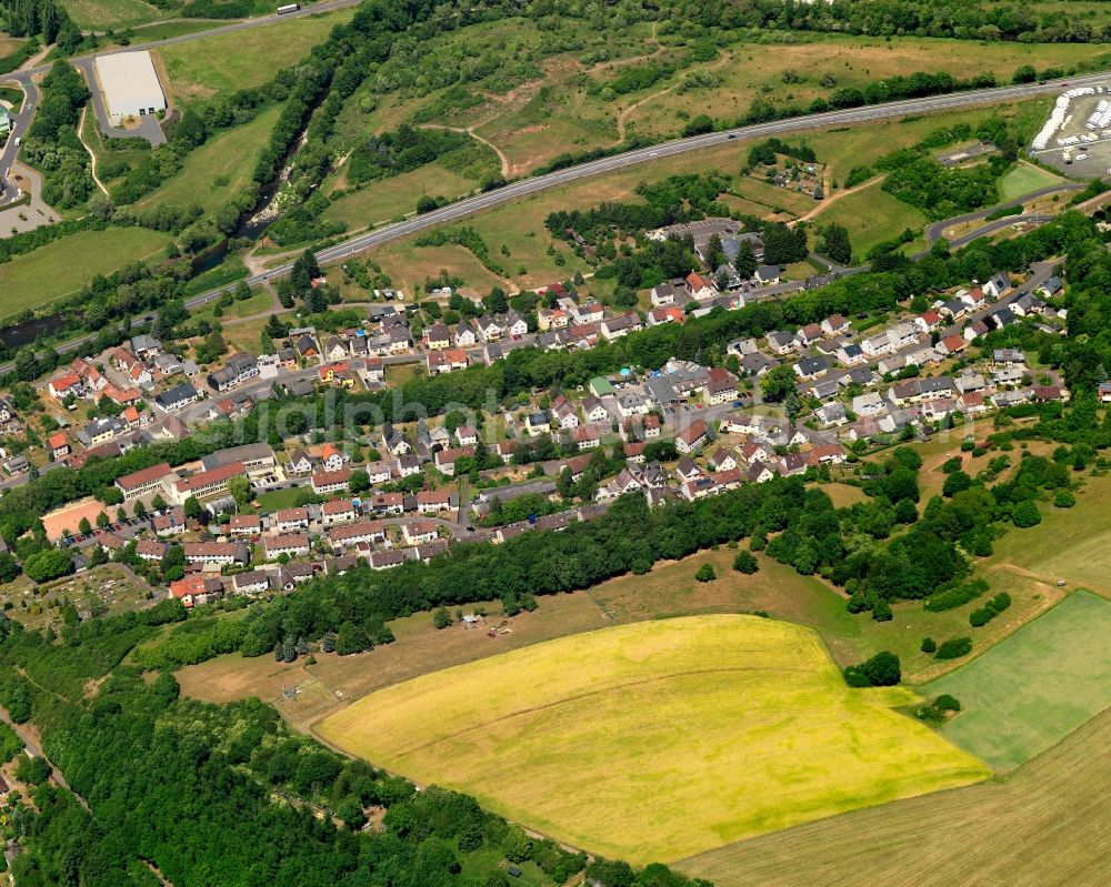 Idar-Oberstein OT Nahbollenbach from the bird's eye view: City view of Idar-Oberstein OT Nahbollenbach in Rhineland-Palatinate