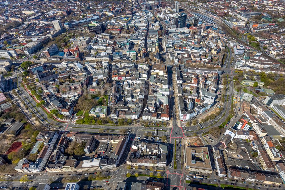 Aerial image Dortmund - urban area of a??a??the city center in Dortmund in the state North Rhine-Westphalia, Germany