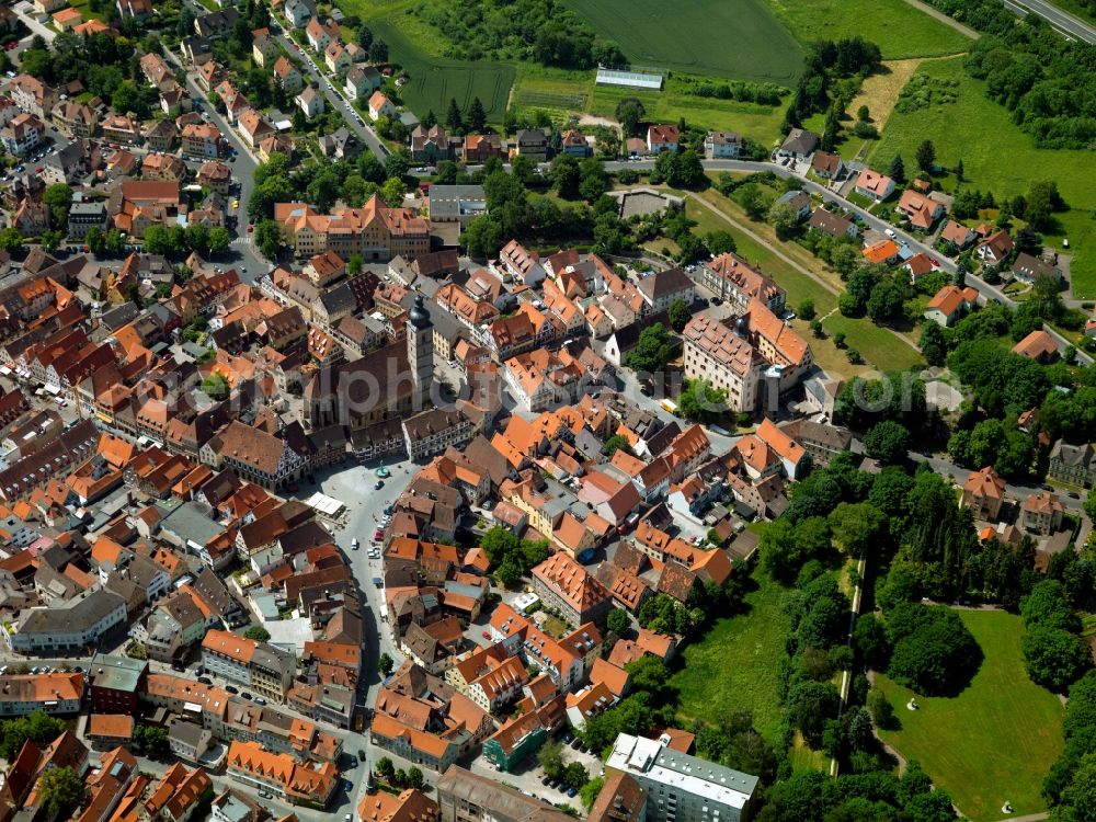 Forchheim from above - Cityscape of downtown Forchheim in Upper Franconia in Bavaria