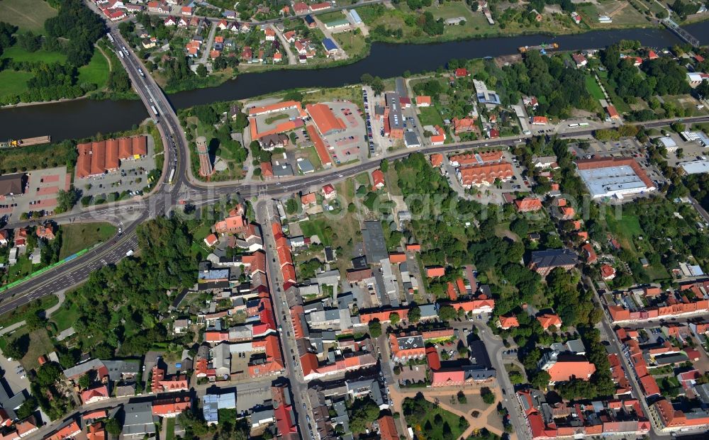 Aerial photograph Genthin - Cityscape downtown Genthin in the state of Saxony-Anhalt