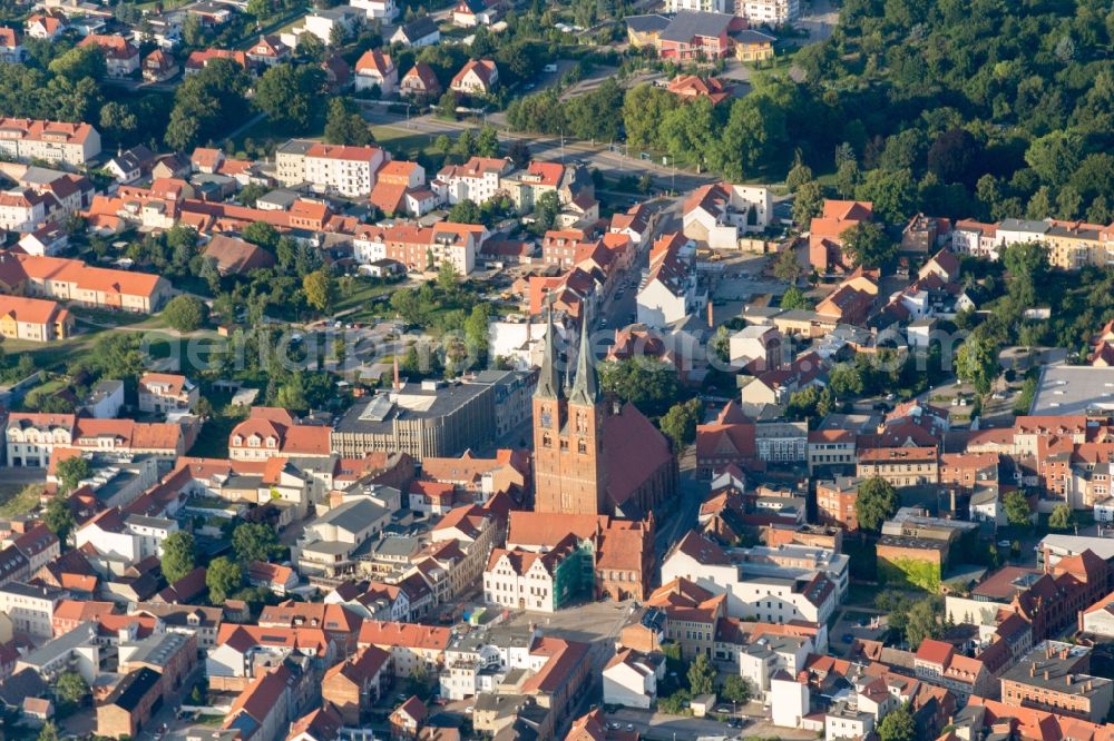 Stendal from the bird's eye view: Cityscape of downtown Stendal in Saxony-Anhalt