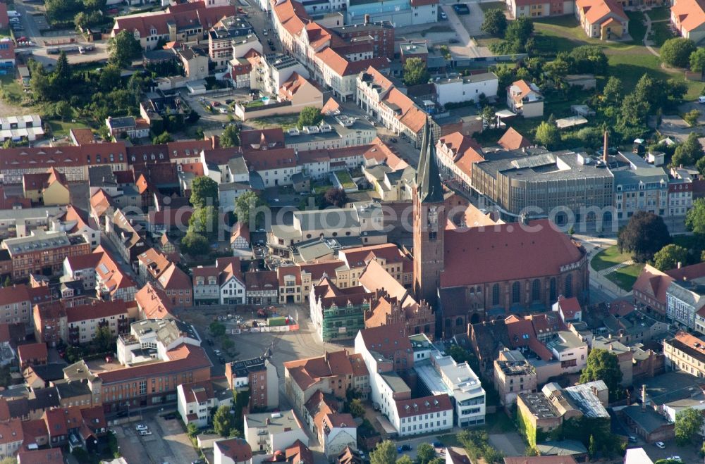 Aerial image Stendal - Cityscape of downtown Stendal in Saxony-Anhalt