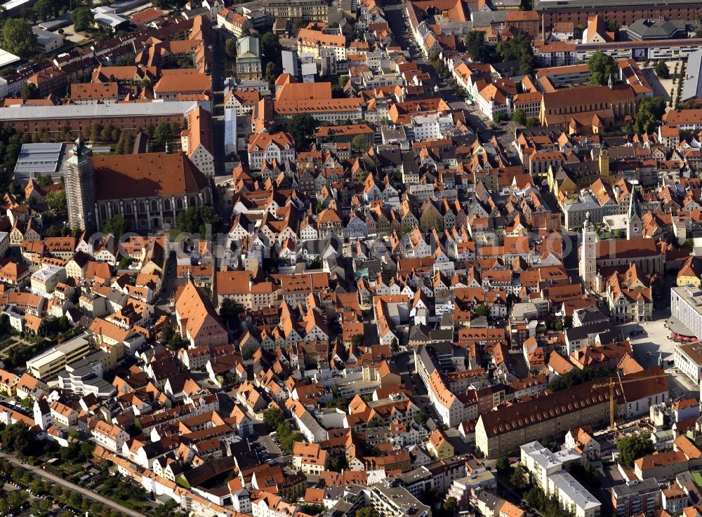 Ingolstadt from above - City view of the city of Ingolstadt in Bavaria