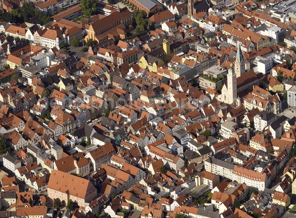 Aerial image Ingolstadt - City view of the city of Ingolstadt in Bavaria