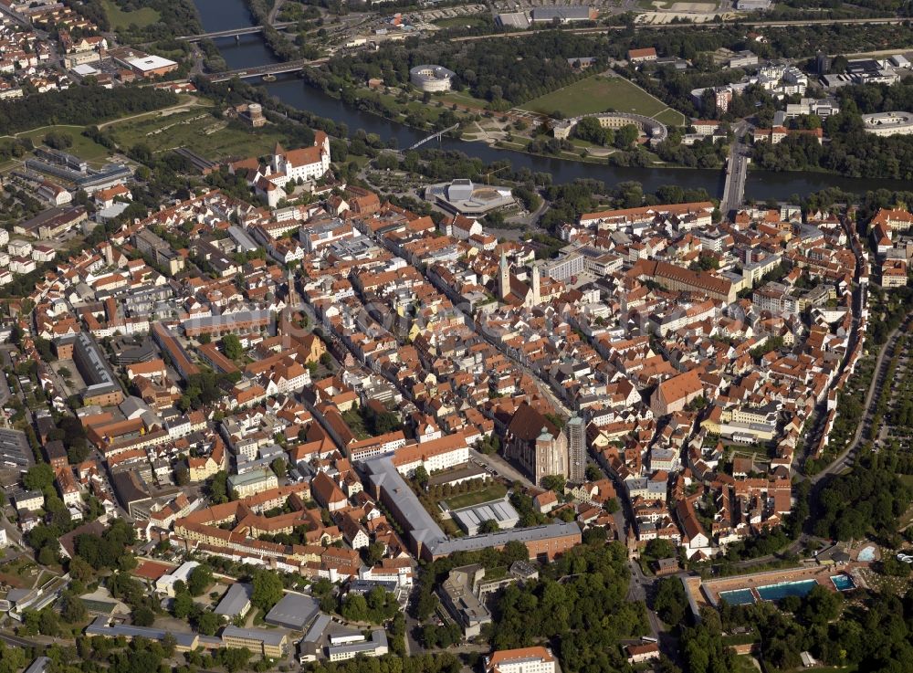 Ingolstadt from above - City view of the city of Ingolstadt in Bavaria