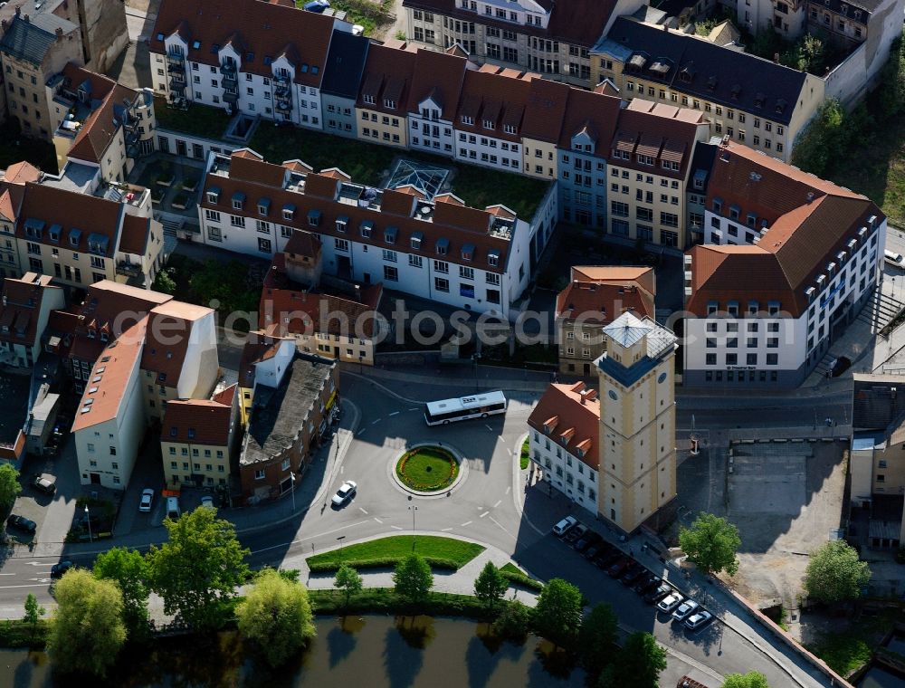 Altenburg from above - Cityscape of downtown at the Art Tower of Altenburg in Thuringia