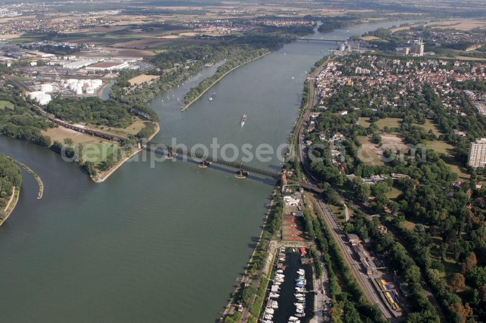 Mainz from above - View of the city centre of Mainz in the state of Rhineland-Palatinate. Mainz is state capitol and largest city of Rhineland-Palatinate. A university, several TV and radio broadcasting stations and the carneval are characteristic features of the city on the river Rhine. The Cathedral of Mainz is located in its city centre