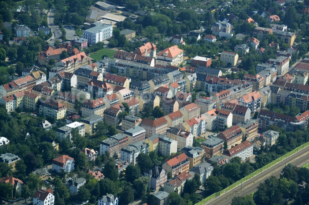 Aerial image Markkleeberg - View of the town centre of Markkleeberg in the state of Saxony