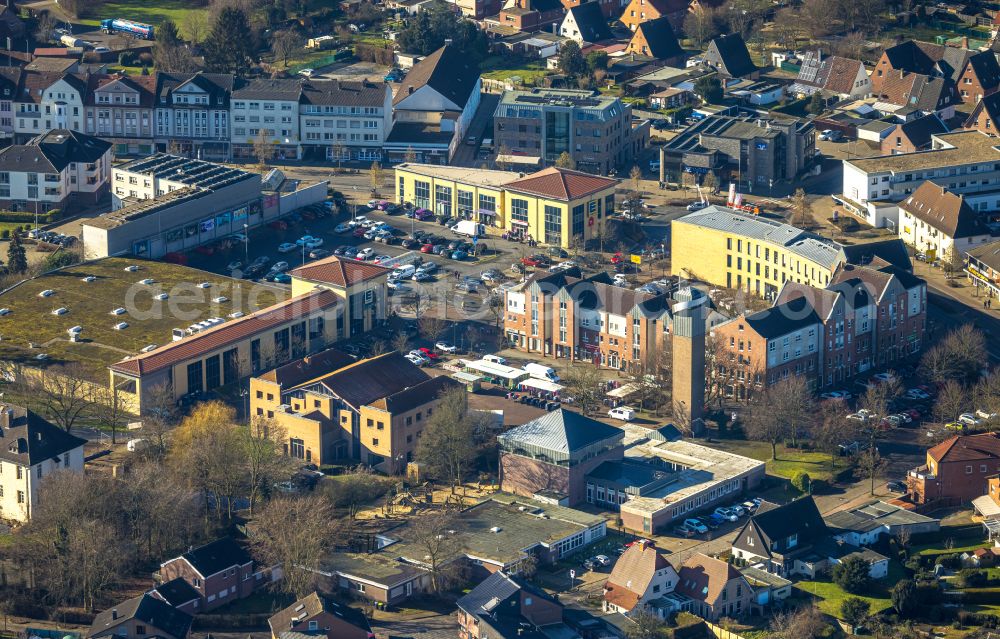 Selm from the bird's eye view: City view on down town in Selm in the state North Rhine-Westphalia, Germany