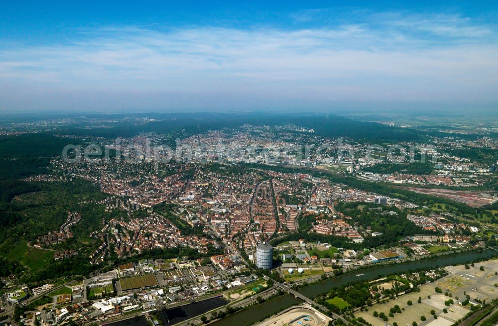 Aerial image Stuttgart - Cityscape of downtown Stuttgart in Baden-Württemberg