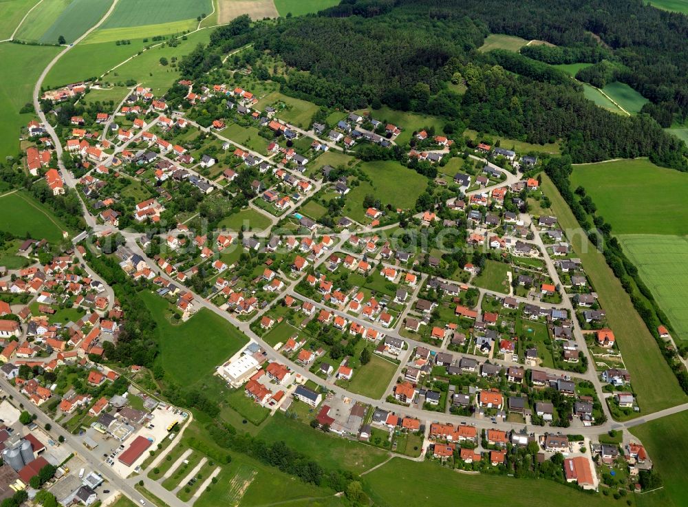 Aerial photograph Thalmässing - Cityscape of downtown Thalmaessing in Bavaria