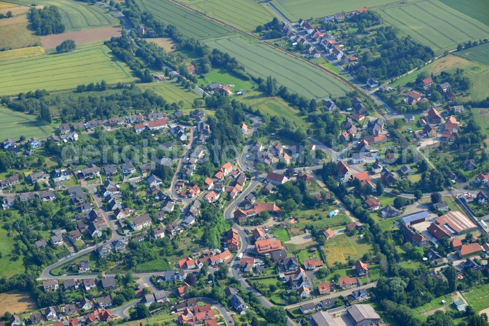 Aerial image Wesseln - Cityscape of downtown Wesseln in Lower Saxony