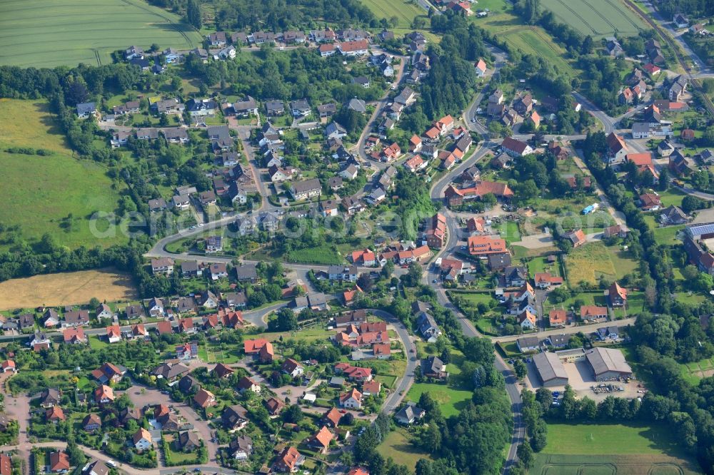 Aerial photograph Wesseln - Cityscape of downtown Wesseln in Lower Saxony