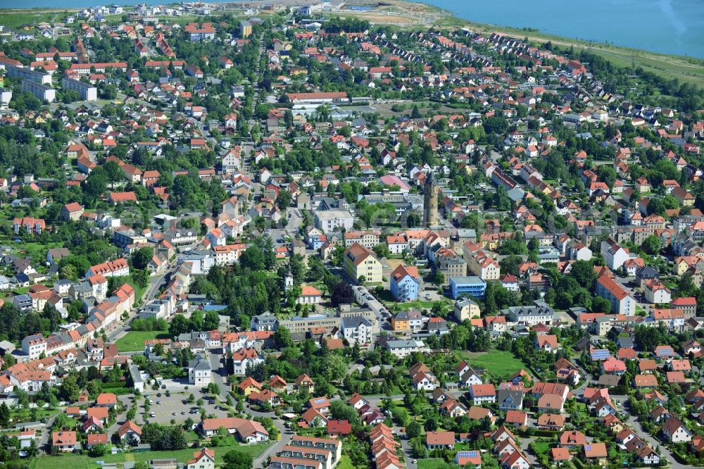 Aerial image Zwenkau - City view of downtown and the center of Zwenkau in Saxony