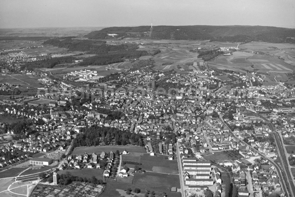 Aalen from above - City view on down town in Aalen in the state Baden-Wuerttemberg, Germany