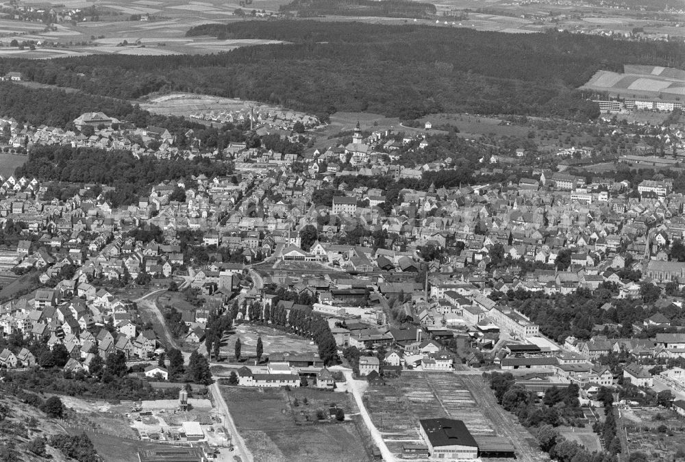 Aalen from the bird's eye view: City view on down town in Aalen in the state Baden-Wuerttemberg, Germany