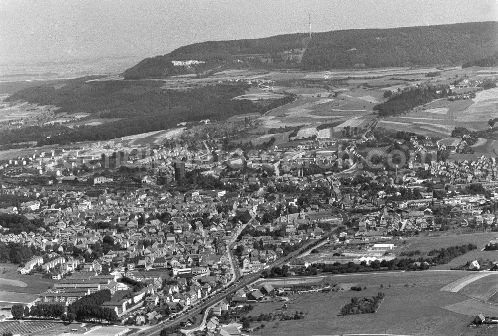 Aerial image Aalen - City view on down town in Aalen in the state Baden-Wuerttemberg, Germany