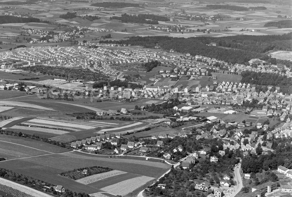 Aerial photograph Aalen - City view on down town in Aalen in the state Baden-Wuerttemberg, Germany