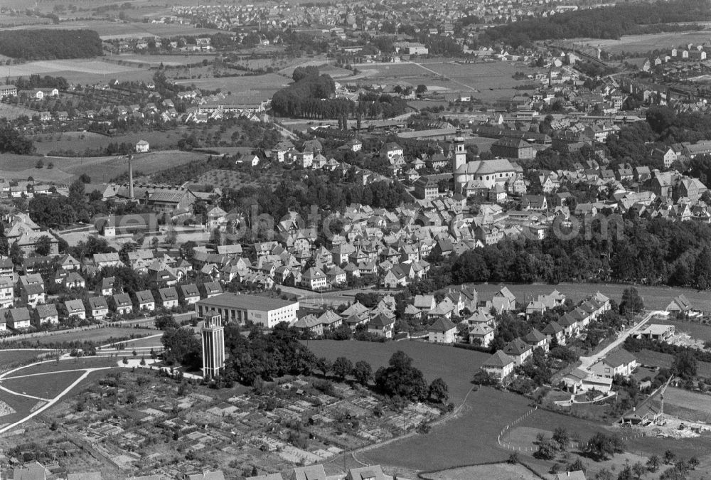 Aerial image Aalen - City view on down town in Aalen in the state Baden-Wuerttemberg, Germany