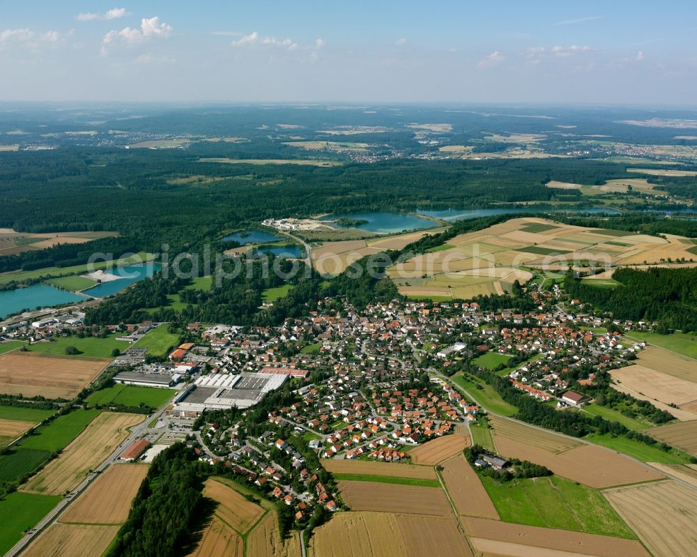 Aerial photograph Ablach - City view on down town in Ablach in the state Baden-Wuerttemberg, Germany