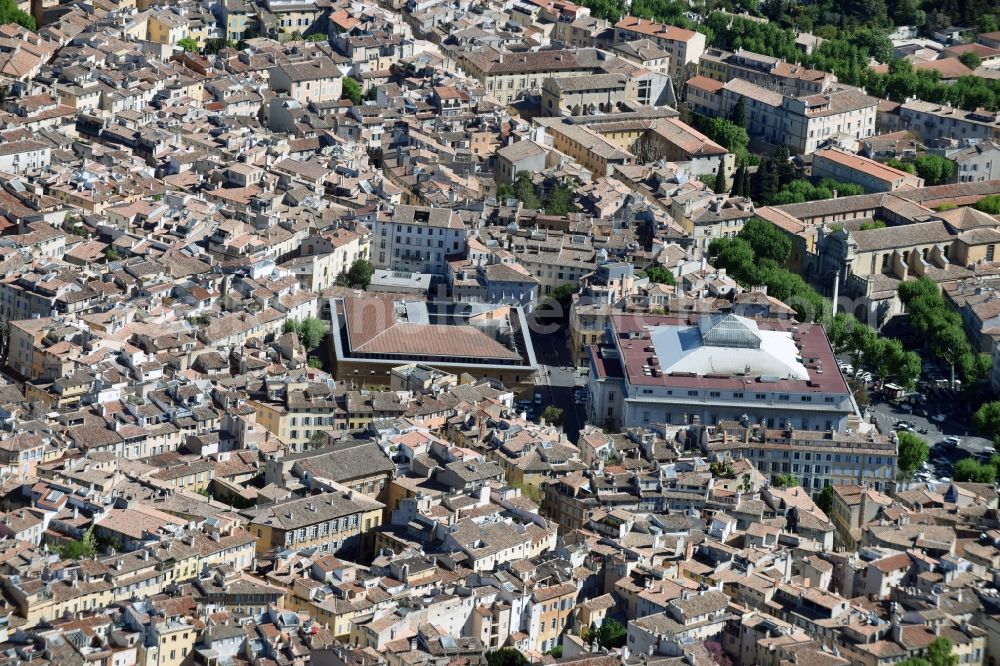 Aix-en-Provence from above - City view of the city area of in Aix-en-Provence in Provence-Alpes-Cote d'Azur, France