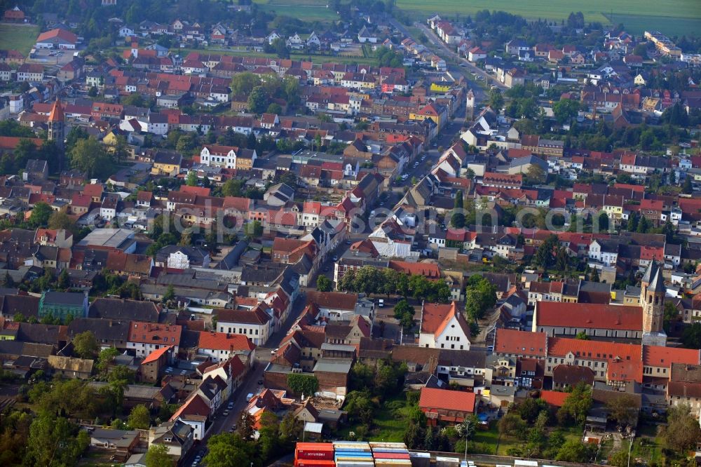 Aken from the bird's eye view: City view on down town in Aken in the state Saxony-Anhalt, Germany