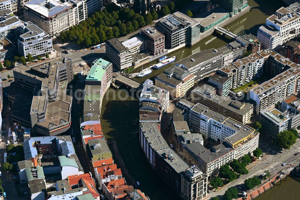 Aerial photograph Hamburg - City view on down town in the district Altstadt in Hamburg, Germany