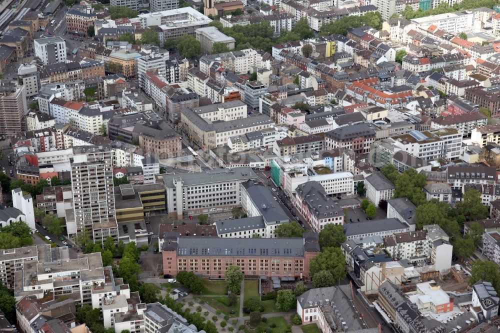 Mainz from above - City view on down town of Altstadt in Mainz in the state Rhineland-Palatinate, Germany