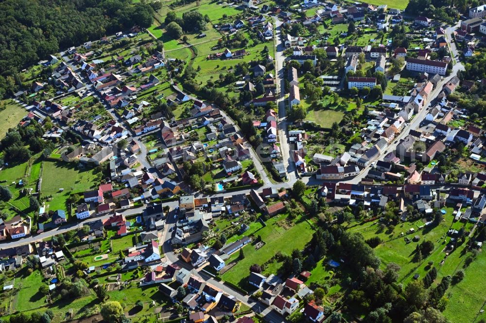 Annaburg from above - City view on down town in Annaburg in the state Saxony-Anhalt, Germany