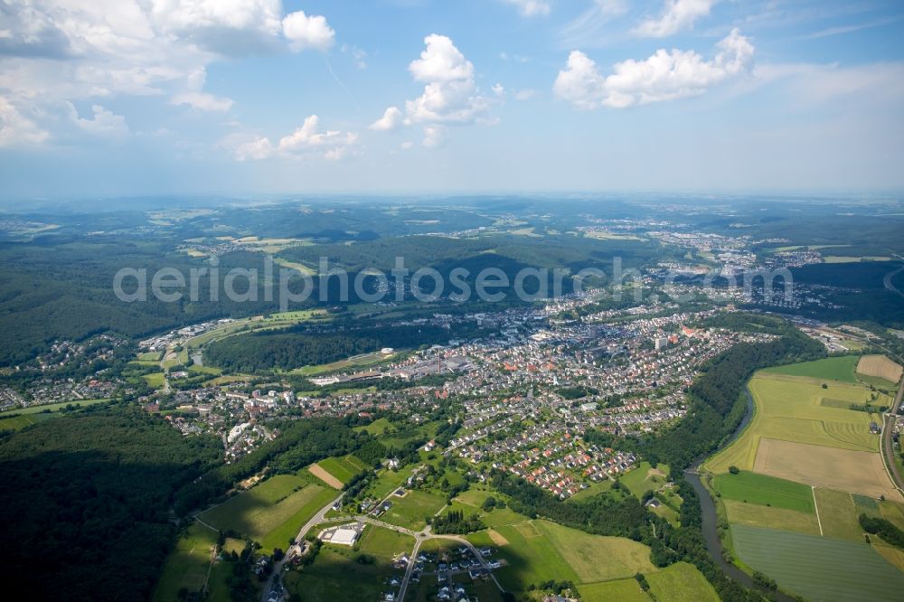 Aerial image Arnsberg - City view of the city area of in Arnsberg in the state North Rhine-Westphalia