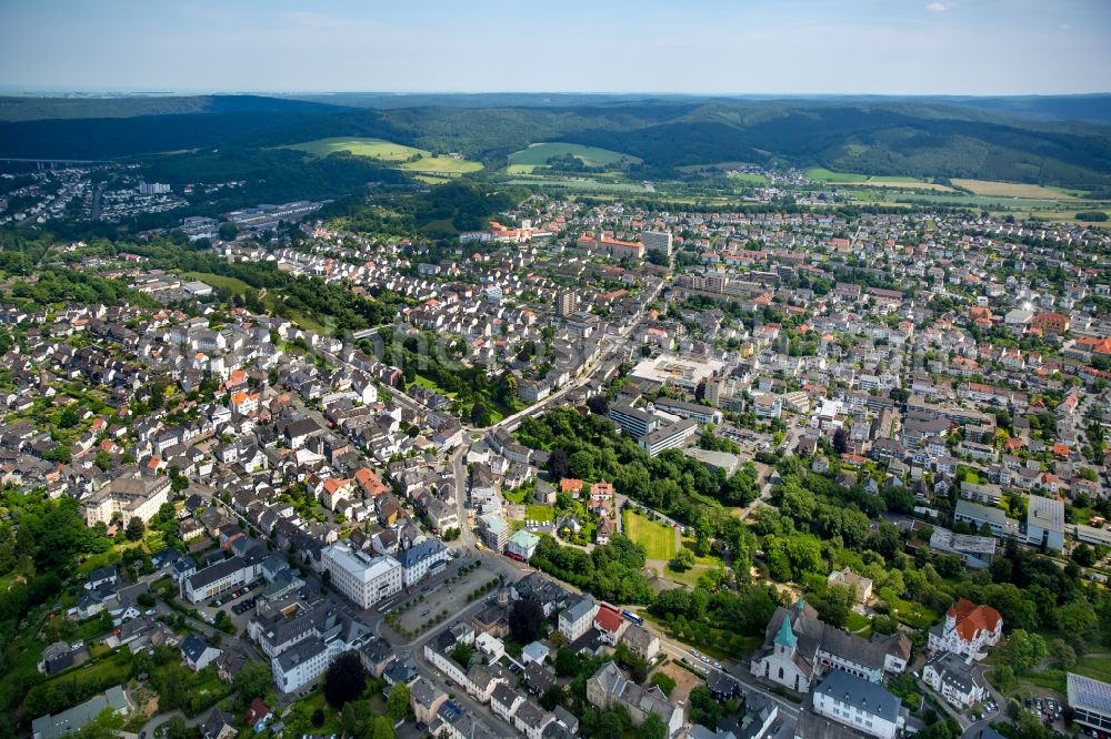 Arnsberg from the bird's eye view: City view of the city area of in Arnsberg in the state North Rhine-Westphalia