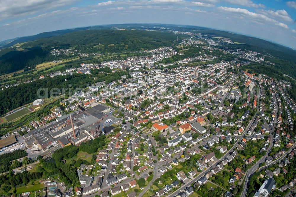 Aerial image Arnsberg - City view of the city area of in Arnsberg in the state North Rhine-Westphalia, Germany