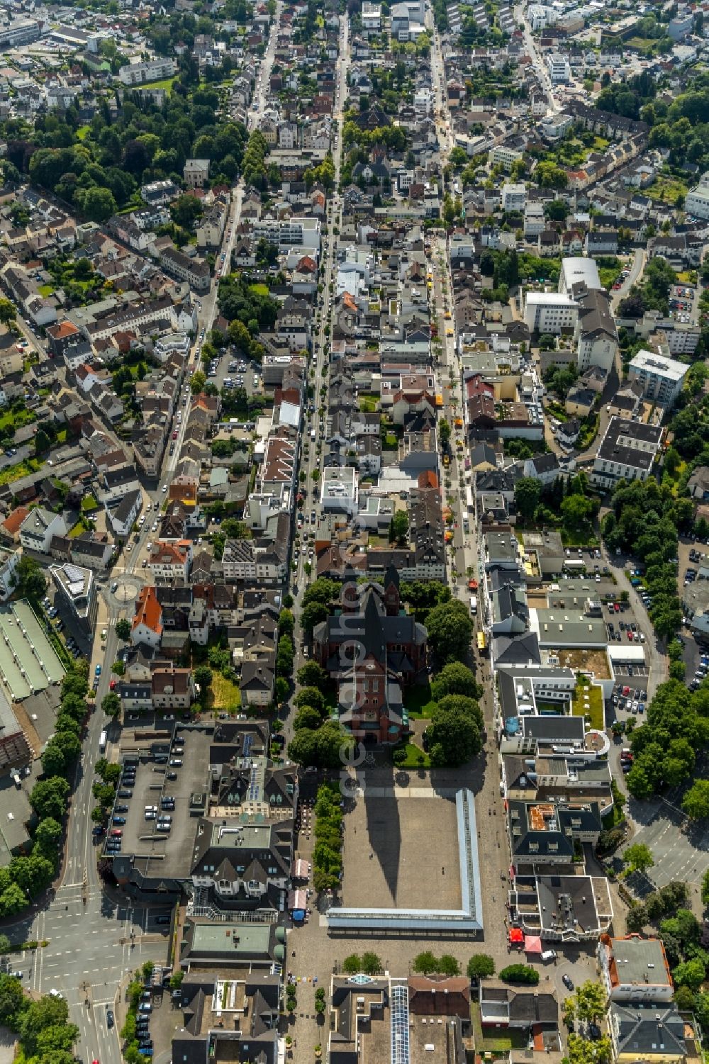 Arnsberg from above - City view of the city area of in Arnsberg in the state North Rhine-Westphalia, Germany