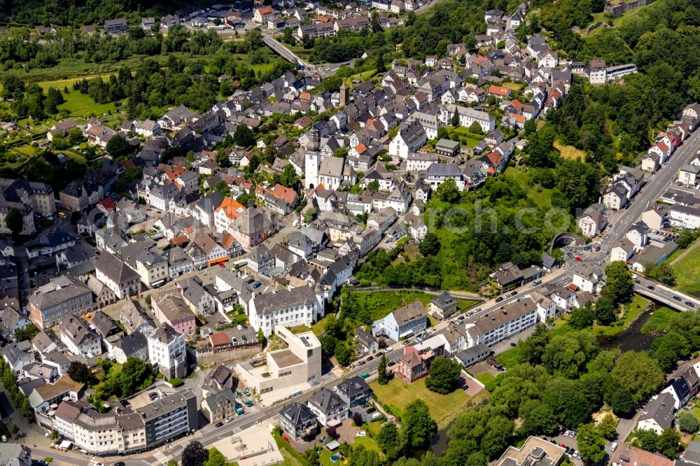 Arnsberg from the bird's eye view: City view on down town in Arnsberg in the state North Rhine-Westphalia, Germany