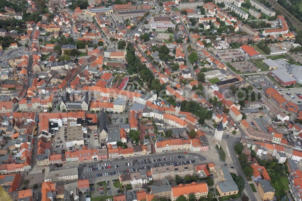 Aerial image Aschersleben - City view of the city area of in Aschersleben in the state Saxony-Anhalt, Germany