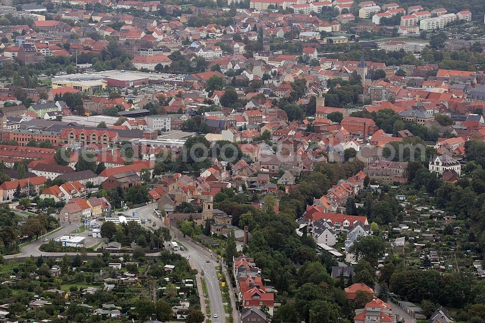 Aerial photograph Aschersleben - City view of the city area of in Aschersleben in the state Saxony-Anhalt, Germany