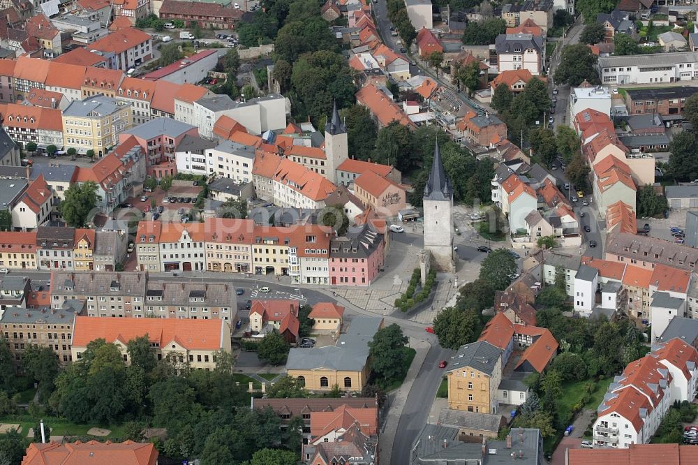 Aschersleben from the bird's eye view: City view of the city area of in Aschersleben in the state Saxony-Anhalt, Germany