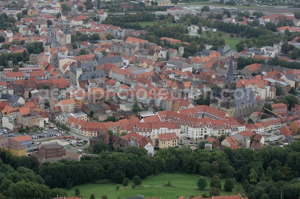 Aerial image Aschersleben - City view of the city area of in Aschersleben in the state Saxony-Anhalt, Germany